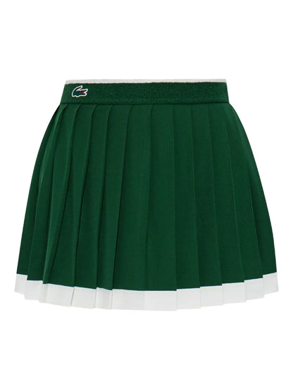 Logo-Patch Pleated Skirt