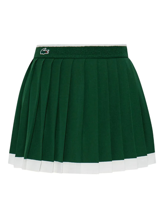 Logo-Patch Pleated Skirt