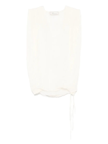 Pleated Silk Top