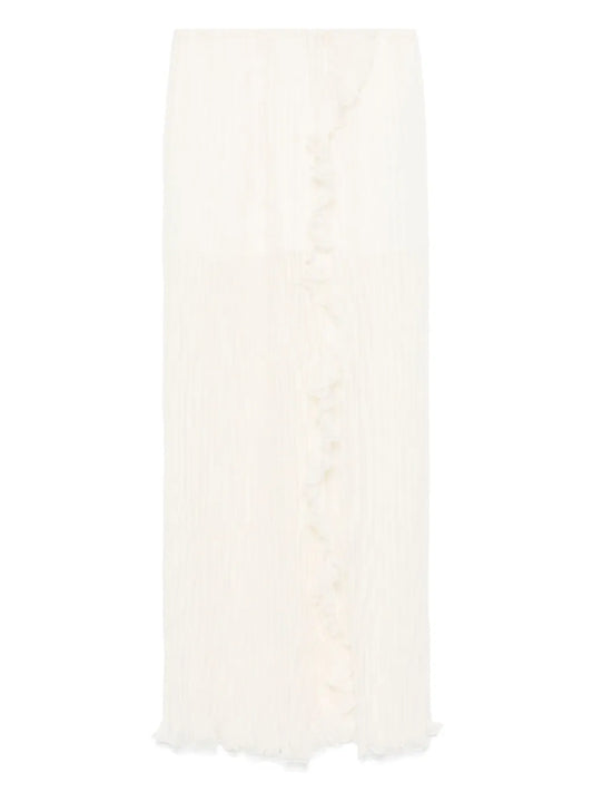 Pleated Chiffon Maxi Dress