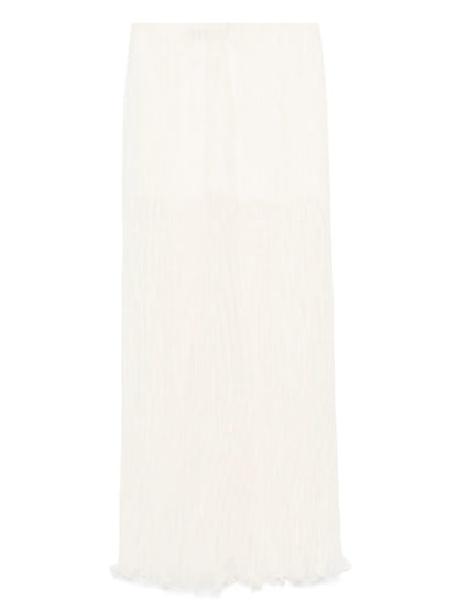 Pleated Chiffon Maxi Dress