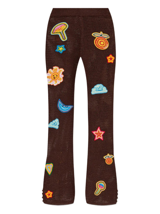 Crochet-Knit Trousers