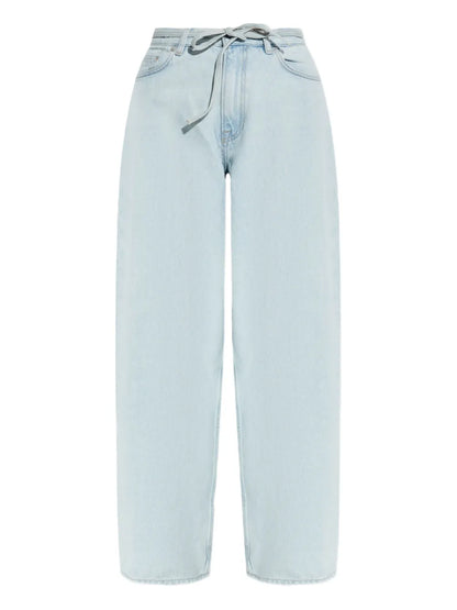 Drawstring Cotton Jeans
