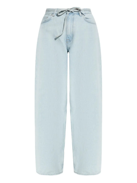 Drawstring Cotton Jeans
