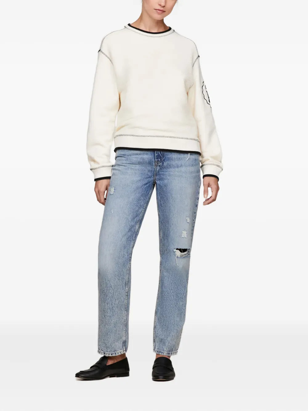 Ripped-Detail Jeans