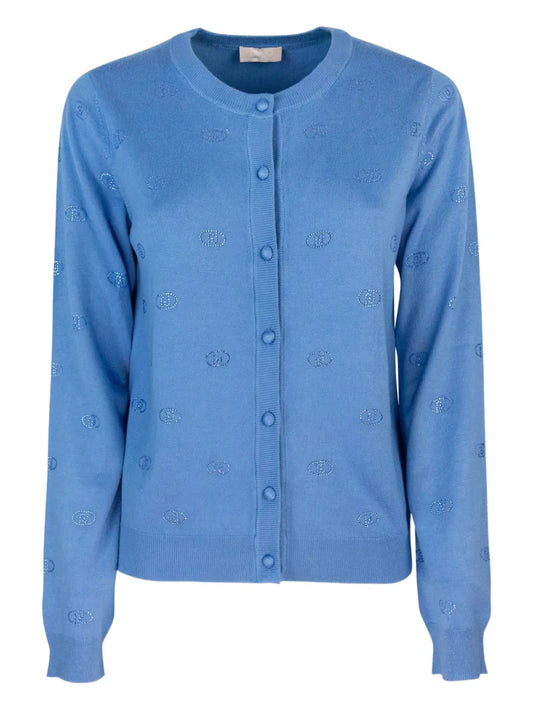 Rhinestone-Embellished Cardigan