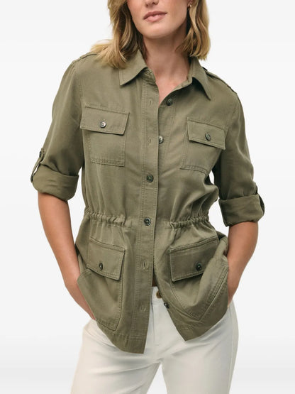Drawstring-Waist Utility Jacket