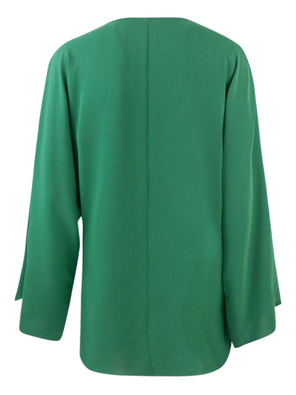 Umile Keyhole-Detail Long-Sleeve Blouse