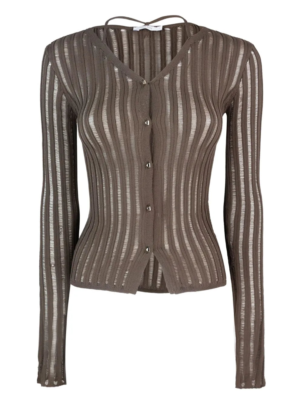 Ribbed Button-Up Cardigan