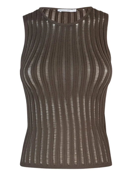 Ribbed Sleeveless Top