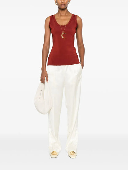 Elasticated Straight-Leg Trousers