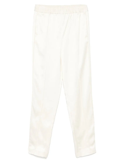 Elasticated Straight-Leg Trousers