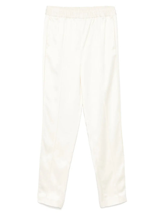 Elasticated Straight-Leg Trousers