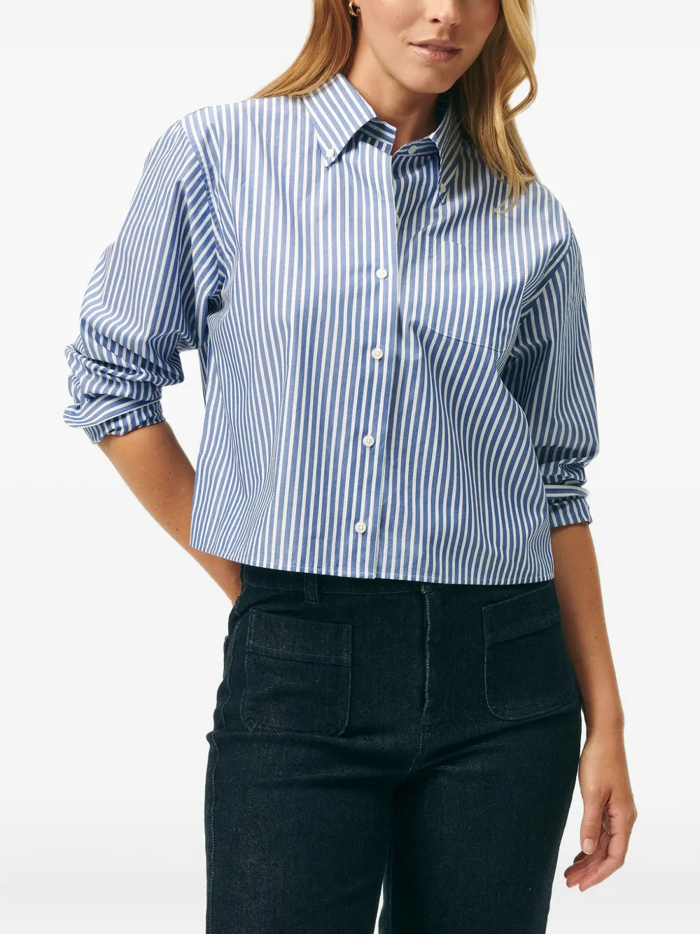 Striped Button-Up Shirt