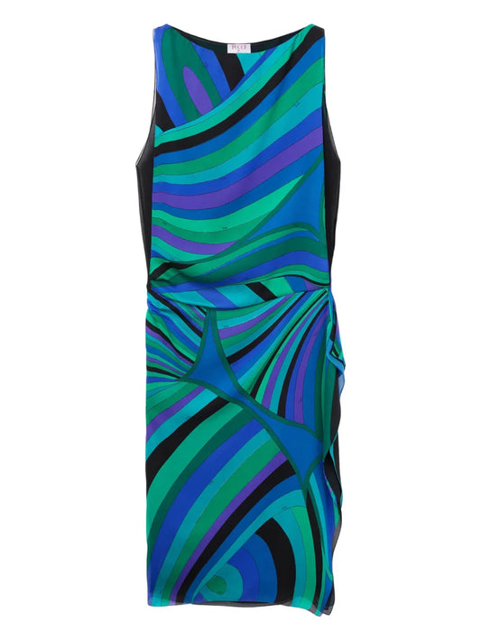 Iride-Pattern Midi Dress