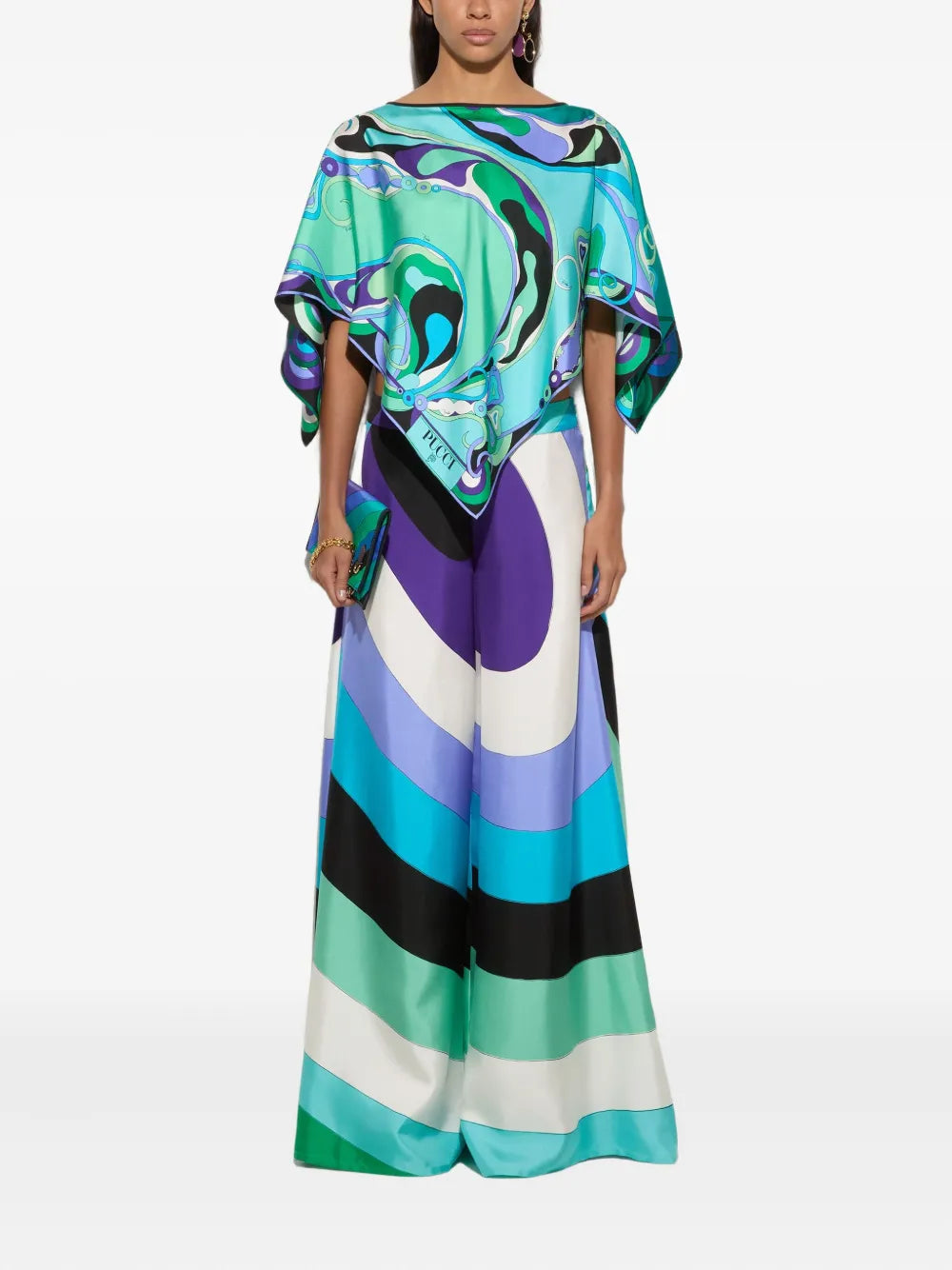 Orchidee-Print Blouse