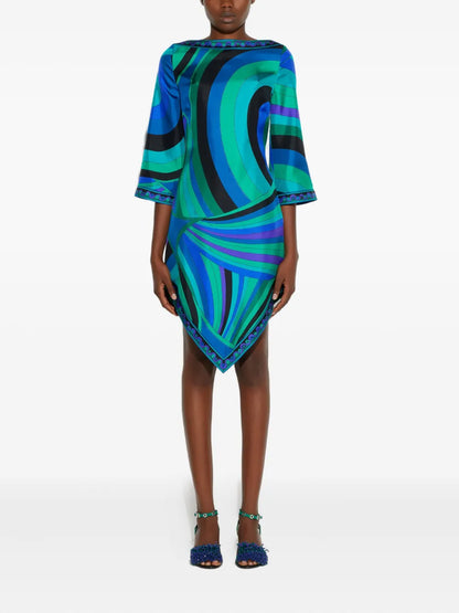 Iride-Print Tunic Dress