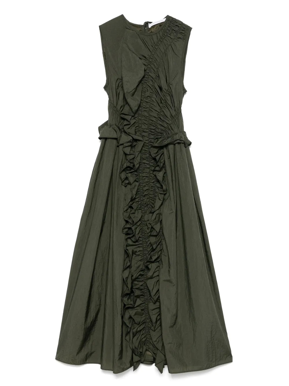 Ruched-Detailed Midi Dress