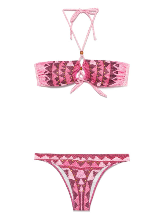 Bandeau-Style Studded Bikini
