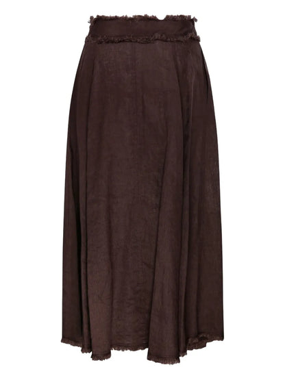 Linen Asymmetric Skirt