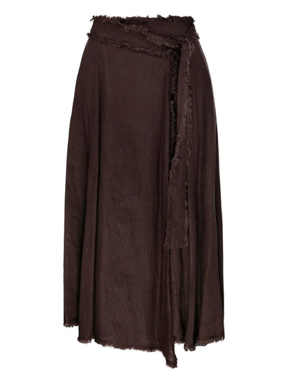 Linen Asymmetric Skirt