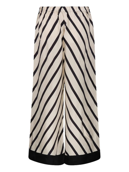 Striped Wide-Leg Trousers
