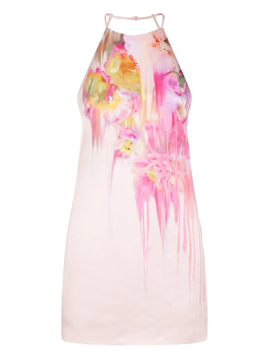 Floral-Print Mini Dress