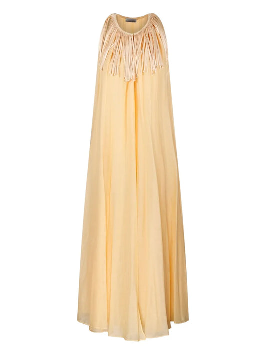 Fringe-Detail Maxi Dress