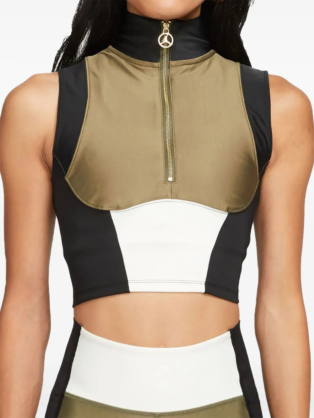Women'S Crop Tank Medium "Olive"