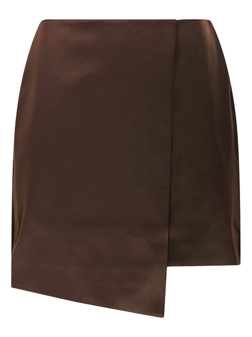 Raye Asymmetric Satin Mini Skirt