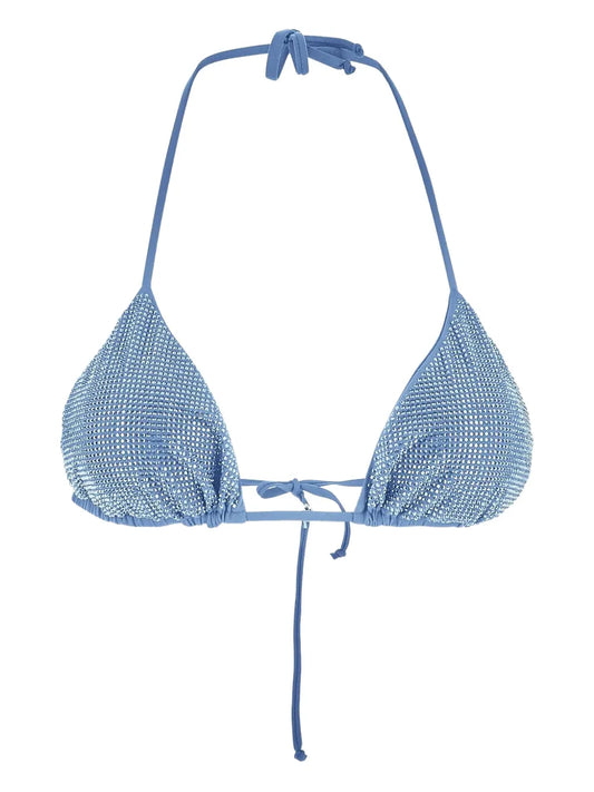 Rhinestone-Embellished Bikini Top