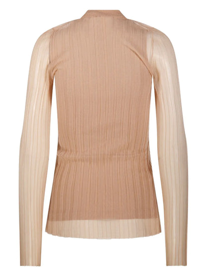 Ribbed Long-Sleeve Sweater