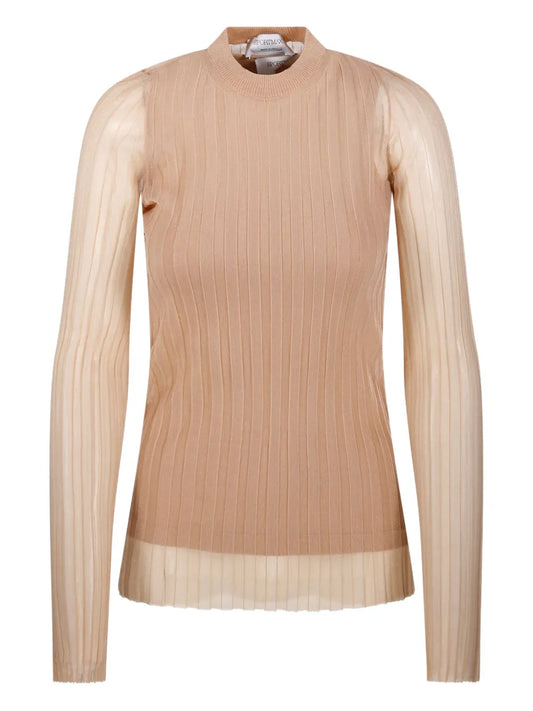 Ribbed Long-Sleeve Sweater