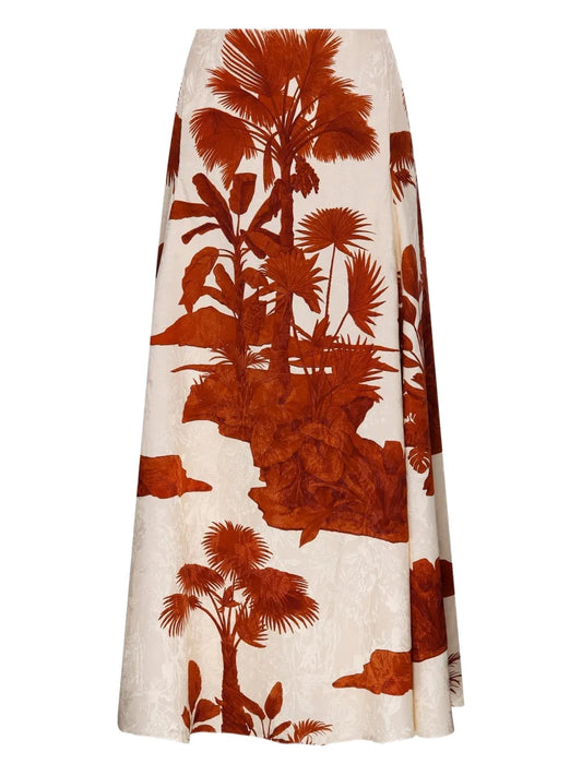 Graphic-Print Skirt