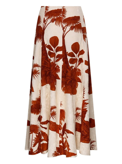 Graphic-Print Skirt