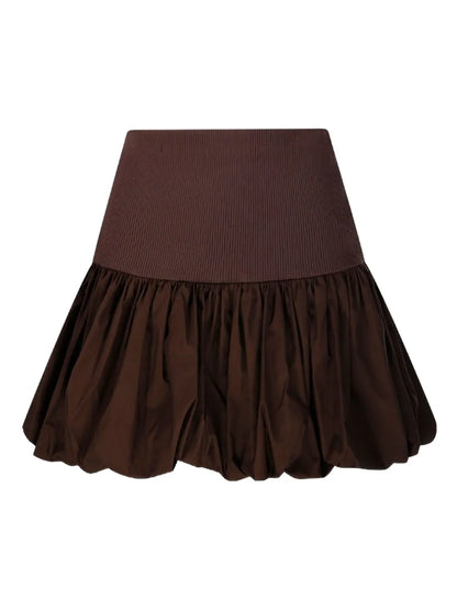 Bubble-Hem Mini Skirt