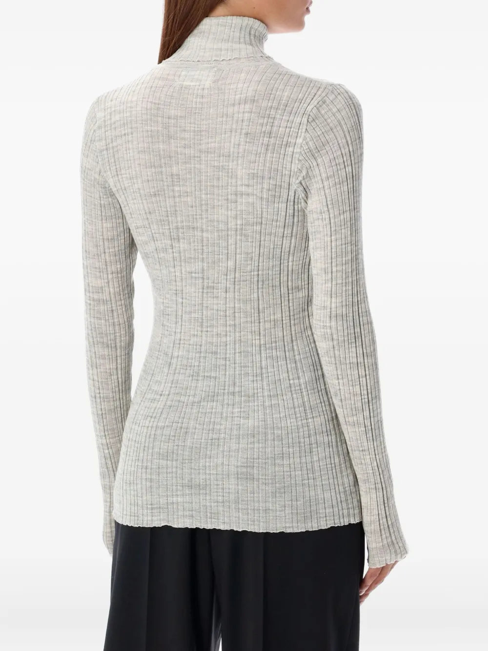 Roll-Neck Ribbed Sweater