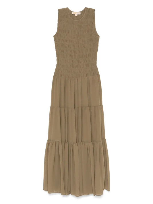 Gathered Georgette Maxi Dress