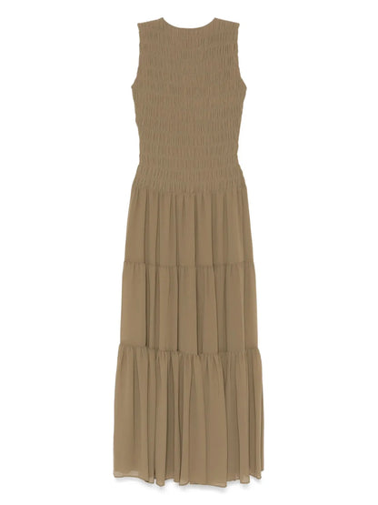 Gathered Georgette Maxi Dress