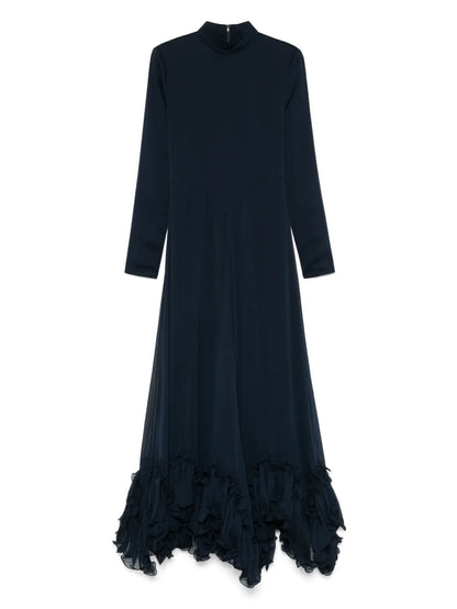 Ruffled Chiffon Maxi Dress