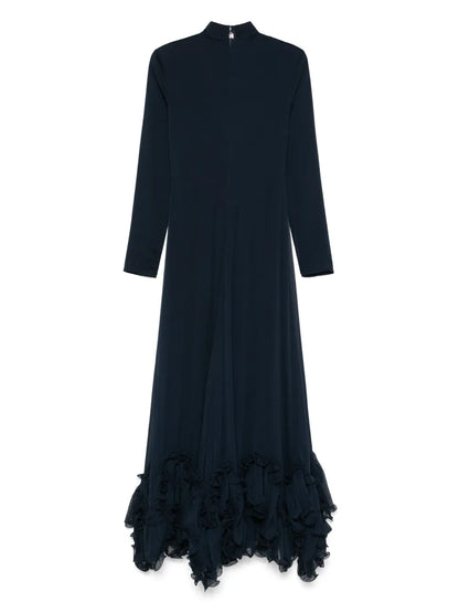 Ruffled Chiffon Maxi Dress