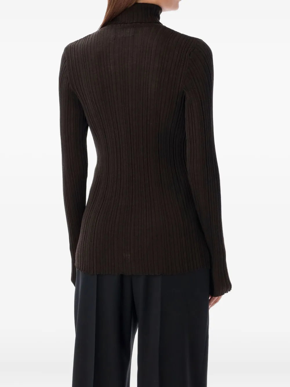 Roll-Neck Ribbed Sweater