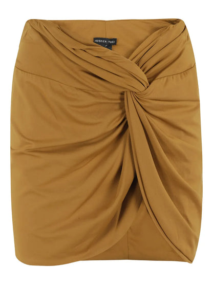 Gathered-Detail Miniskirt