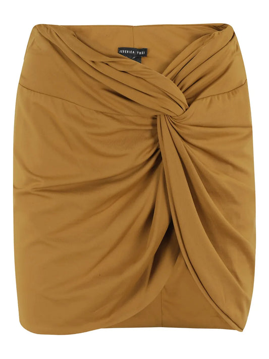 Gathered-Detail Miniskirt