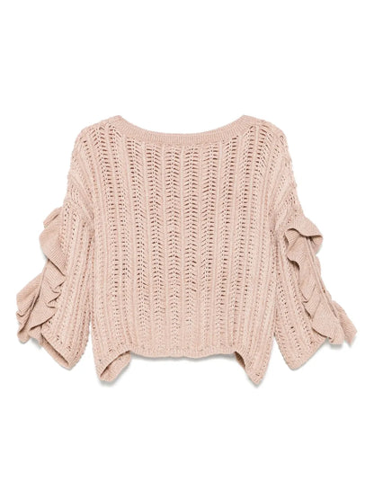 Ruffled-Detail Sweater