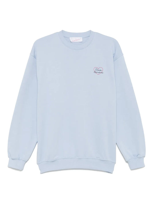 Ciao Amore-Embroidered Sweatshirt