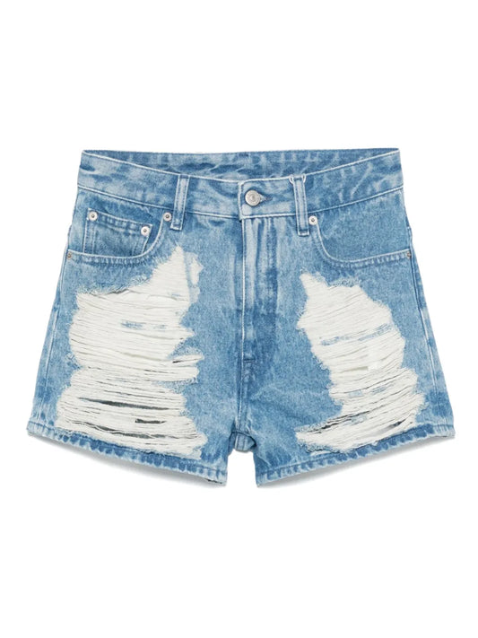 Ripped Denim Shorts