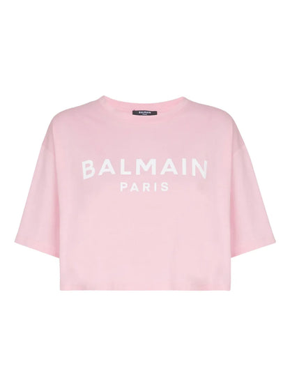 Cropped Logo-Print T-Shirt