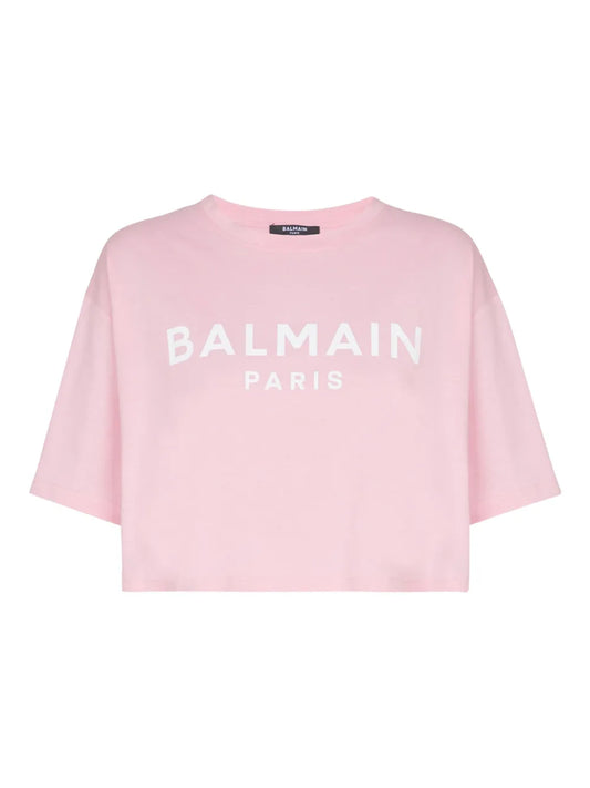 Cropped Logo-Print T-Shirt
