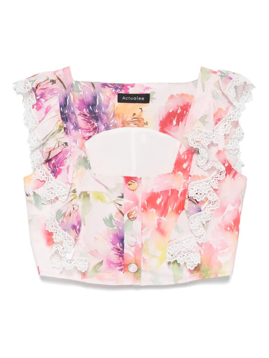 Floral-Print Tank Top